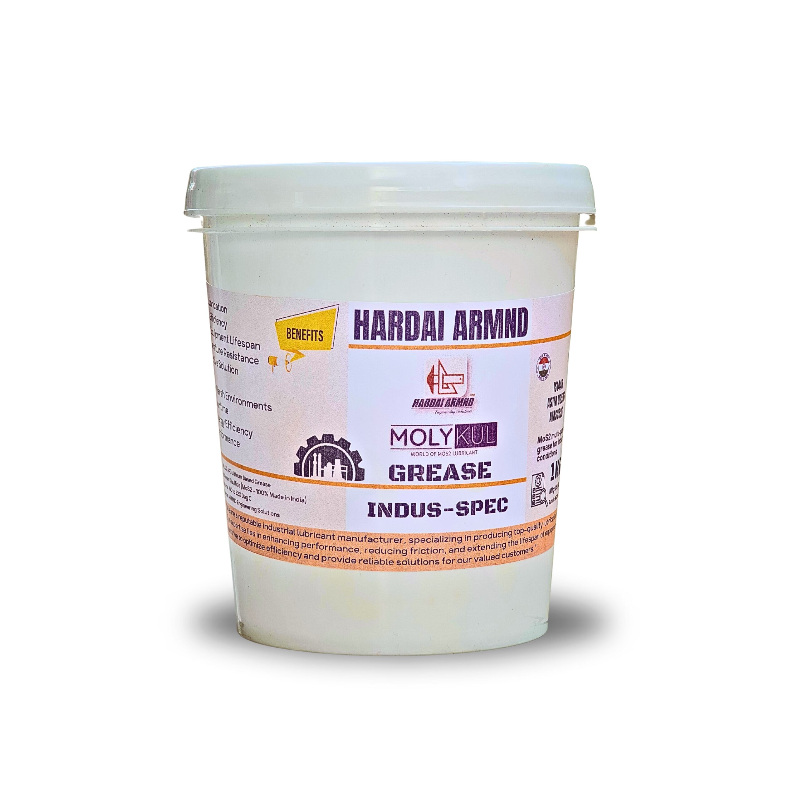 Hardai ARMND MolyKul Indus-Spec Grease: High-Performance, High-Temperature Anti-Seize Solution