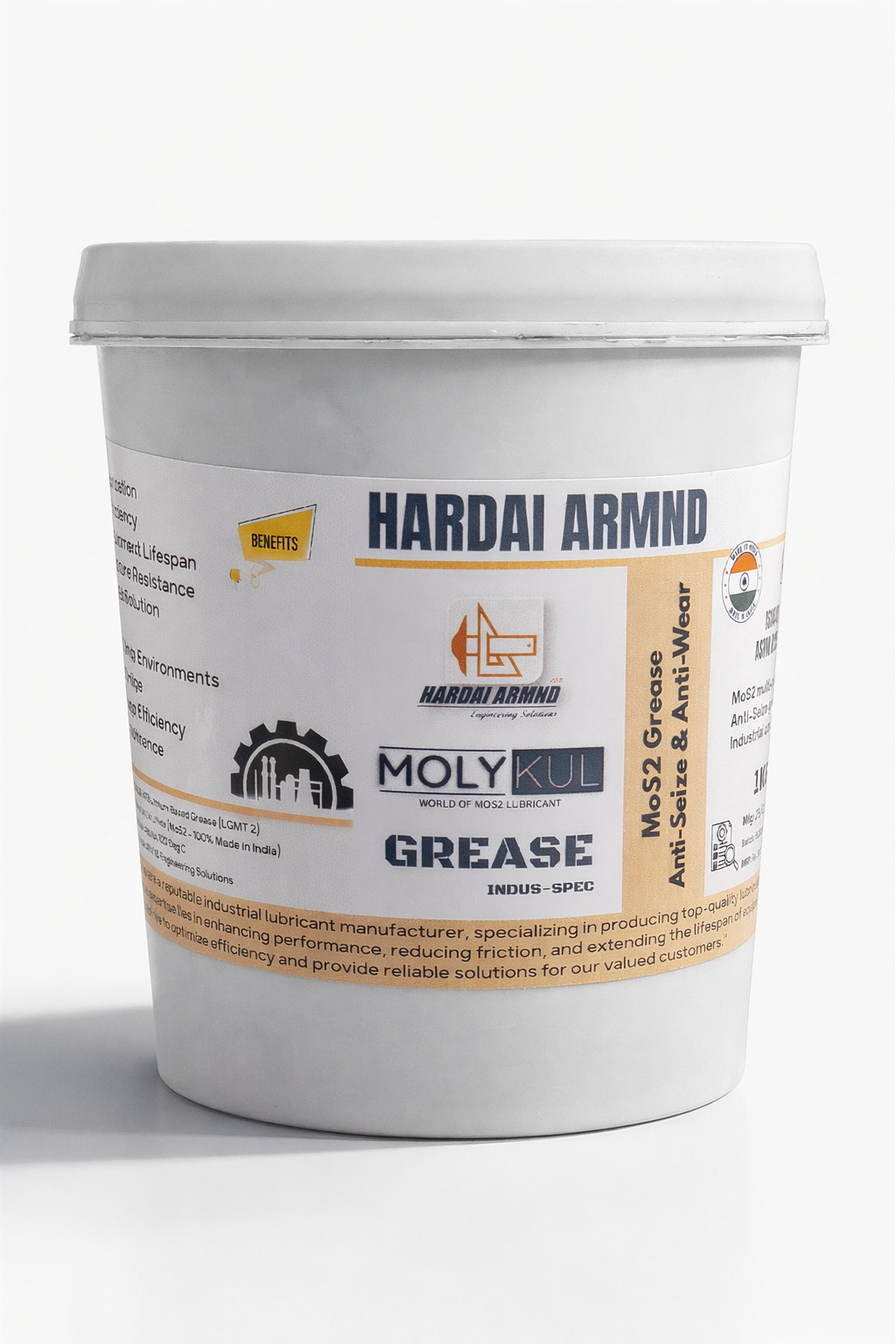 MolyKul MoS2 Grease (-60 to 320 Deg C), High Temperature Anti-Seize Maintenance cost reducer